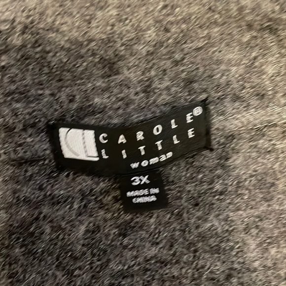 Carole Little wool grey cardigan with zipper - Picture 7 of 8